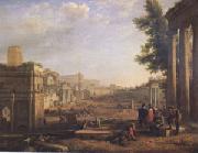 Claude Lorrain View of the Campo Vaccino ()mk05 oil on canvas